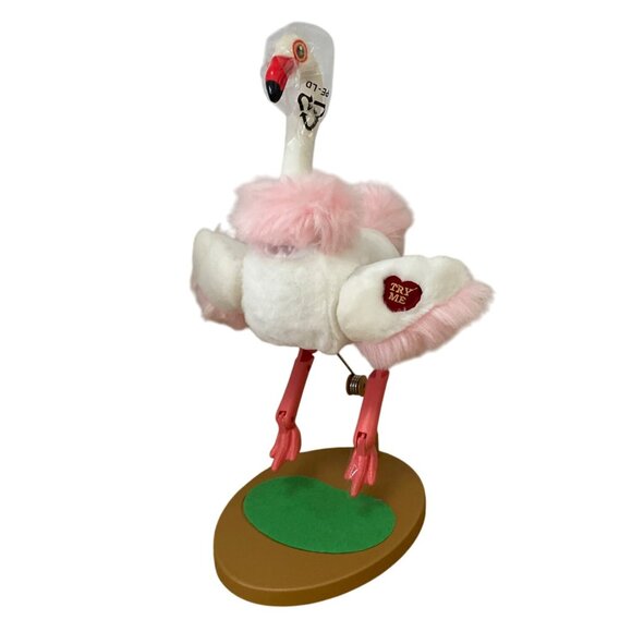 Vtg Chain Fong Dancing Flamingo Plush Toy Musical Movement Very Rare SEE VIDEO - Picture 3 of 13